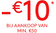 -10€ bij aankoop van min.50€